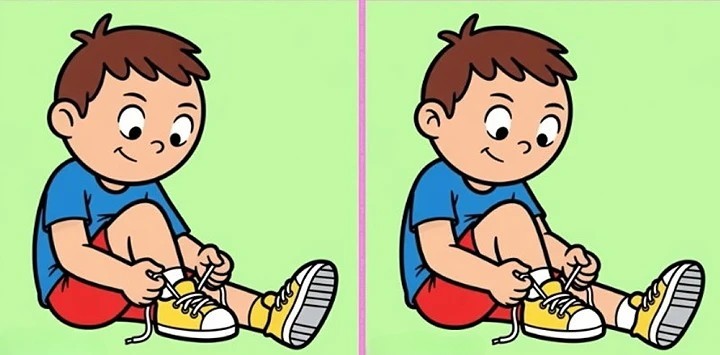 boy tying shoelaces